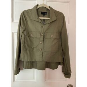 NWT Fate by LFD utility military linen jacket, size S